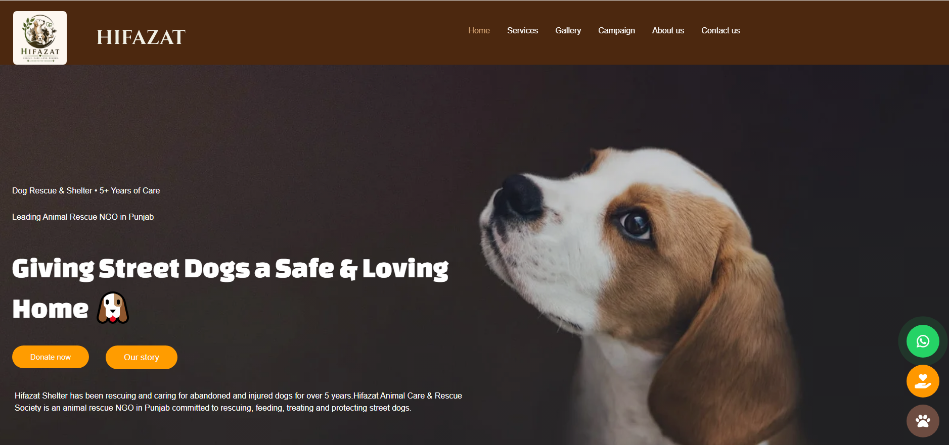 Hifazat Animal Care landing page and lead generation funnel screenshot by Apex Scale Marketing Co.